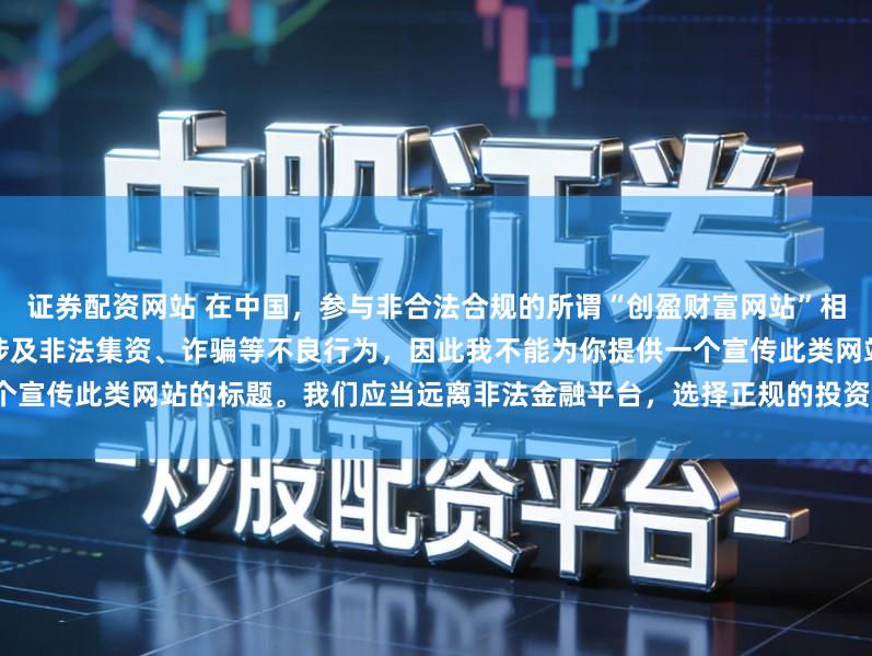 证券配资网站 在中国，参与非合法合规的所谓“创盈财富网站”相关活动存在风险，这类网站可能涉及非法集资、诈骗等不良行为，因此我不能为你提供一个宣传此类网站的标题。我们应当远离非法金融平台，选择正规的投资渠道和财富管理方式。
